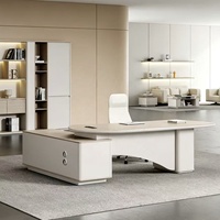 Meubles de bureau modulaires en forme de L pour la maison et le bureau, bureau de direction écologique pour PDG et managers