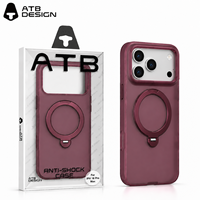 Étui de téléphone personnalisé de luxe rouge bordeaux, antichoc, mat, pour iPhone 18 Pro Max, coque de protection dégradé violet