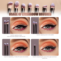 Ensemble de pinceaux de maquillage professionnels à double extrémité, logo personnalisé, vegan, outils cosmétiques multifonctionnels, pinceaux pour fond de teint et poudre, vente en gros