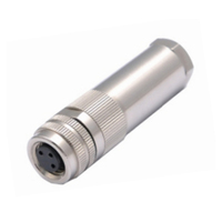 Connecteur circulaire étanche IP67 M12/M8/M5/M6/M9/M16/M23 4 broches D-Code pour câble Ethernet industriel