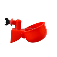 Abreuvoir automatique de poulet en plastique rouge ferme poule poussin oiseau Pigeon caille petit bol d'eau pour animaux de compagnie gobelets