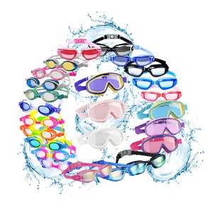 Gafas de natación de silicona a prueba de niebla para niños y adultos, gafas de buceo impermeables, antiniebla, protección ocular, venta al por mayor