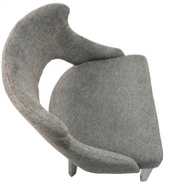 Chaise de salle à manger ergonomique moderne en lin imperméable avec pieds en bois pour la maison, la villa, le bar, l'hôpital et l'atelier