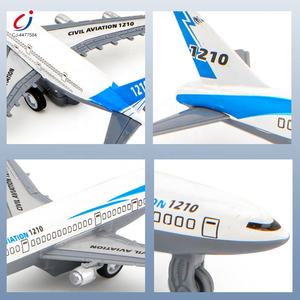 청지 합금 규모 모형 항공기 다이 캐스트 풀 백 시뮬레이션 금속 모형 비행기 조립 장난감 - Product Image 3