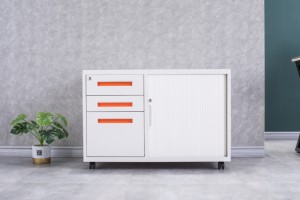 Minimalist Design Home Office Storage Unit KD Structure Steel Password-protected Mobile Cabinet with File Folder and Hanger <b>Desk</b> - Product Image 4