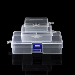 Transparent Plastic Storage Boxes Rectangle Lockable Desktop Organizers For Small Items Packaging Bait Containers 9g 18g 33g - Product Image 2