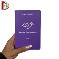 Passeport pour animaux de compagnie personnalisé de haute qualité, imprimé en couleur sur papier spécial, avec couverture en PU, pour chiens et chats, pour voyages et sports