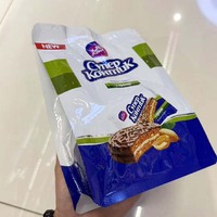 Sacs d'emballage alimentaire personnalisés imprimés brillants à huit soudures latérales, sacs d'emballage pour snacks, pâtisseries et biscuits