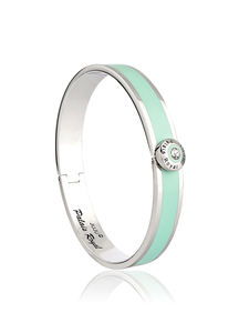 Düşük fiyat kaliteli basit beyaz platin kaplama özelleştirilmiş manevi değerli emaye bileklik - Product Image 4