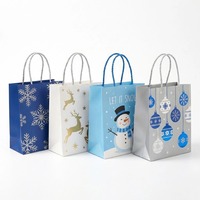 Sac en papier cadeau de luxe en carton blanc 210 g/m² réutilisable pour Noël, idéal pour les fêtes et l'emballage de courses en gros