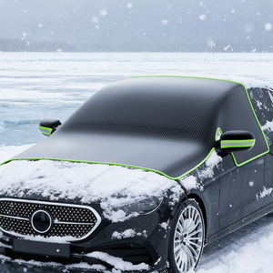 Housse de <span class=keywords><strong>pare</strong></span>-<span class=keywords><strong>brise</strong></span> magnétique pour voiture - Protection contre la neige et la glace toute saison, épaissie, avec protections pour rétroviseurs - Tissu Oxford durable - Product Image 2
