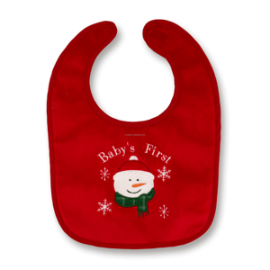 مريلة أطفال مطرزة بتصميم دب الكريسماس الكرتوني قابلة للتخصيص من المصنع، منشفة لعاب للأطفال حديثي الولادة، زينة للأطفال من البوليستر المتين - Product Image 5