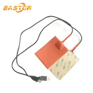 custom low voltage 3v 5v 12V 24V industrial usb electrical element heating silicone mat