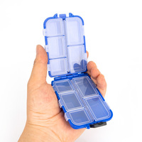 Portable Mini mallette de rangement en plastique matériel de pêche leurre boîte pour lac ruisseau gabarit leurre cuillère appât crochet accessoires organisateur