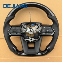 Volant de direction en cuir et fibre de carbone modifié pour Toyota Corolla LC300 Hilux Fortuner Land Cruise GR