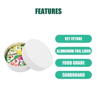 Boîte en carton rigide de 6 pouces pour gâteaux, sushis, aliments, emballage de stockage, doublure en aluminium, boîte à chocolat, boîte à fraises, boîte à bonbons, forme ronde, boîte en papier