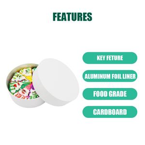 กล่องกระดาษแข็งสำหรับบรรจุภัณฑ์อาหาร กล่องใส่เค้ก กล่องใส่ชีสทรงกลม มีฝาปิด บุด้วยกระดาษฟอยล์อะลูมิเนียม - Product Image 5