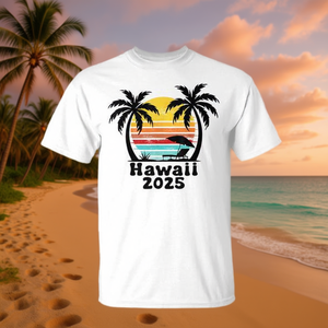 T-shirts assortis Hawaii 2025 pour les voyages en famille et les tenues de groupe - Product Image 3