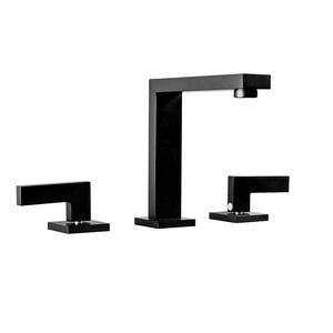 Robinet de lavabo de salle de bain carré en laiton moderne lavabo en or mat <span class=keywords><strong>deux</strong></span> poignées mitigeur <span class=keywords><strong>robinets</strong></span> de lavabo - Product Image 4