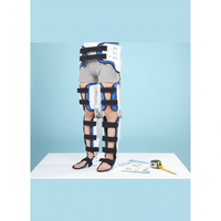 Attelle de genou médicale, cadre en acier, composite, articulée, réglable, support de genou orthopédique, immobilisateur de jambe