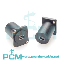 Adaptateur de montage sur panneau Mini Displayport MDP à MDP de type D, prise de montage sur châssis MDP Feedthrough, connecteur de panneau de brassage MDP XLR