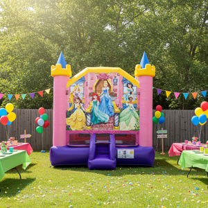 <span class=keywords><strong>Castillo</strong></span> Inflable Comercial, <span class=keywords><strong>Castillo</strong></span> Inflable de Princesa Rosa, Casa de Brinco Inflable para Niños - Product Image 1