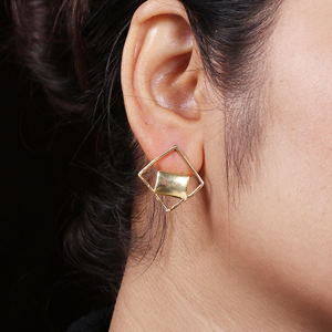 2025 Fournisseur indien Design tendance Boucles d'oreilles en argent sterling plaqué or 925 pour femmes - Product Image 2