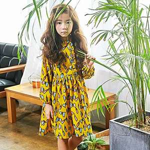 Ropa Infantil al por Mayor, Vestido de Niña con Estampado Floral Económico para Niñas Gorditas - Product Image 1