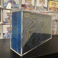 Boîte de présentation en acrylique transparente avec logo personnalisé, protection UV, aimant puissant, pour Poke Mon ETB UPC SPC Yu-Gi-Oh Booster Bundle