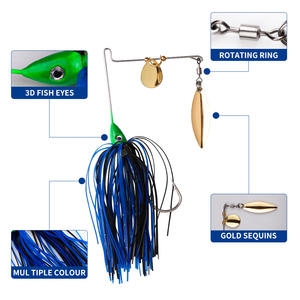 เหยื่อตกปลา YTQHXY Spinner Lure 8.2 กรัม 10 กรัม เหยื่อตกปลาสำหรับปลาแบสในน้ำจืด ดีไซน์รูปคนมีเครา - Product Image 2