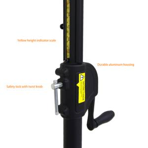 WP-164B-2 + T-BAR-3 nhôm kim loại Chiều cao có thể điều chỉnh Crank-up chiếu sáng đứng với T-Bar và ổn định cơ sở - Product Image 5