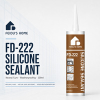 Adhésif silicone neutre transparent FEIDU FD-222 300ml, résistant aux intempéries et au froid, pour fenêtres et carreaux