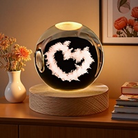 Boules de cristal gravées au laser 3D de 6 cm et 8 cm, vente en gros directe d'usine Small Bridge
