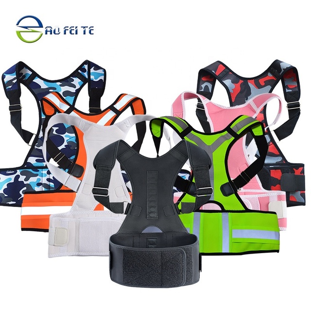 Women Magnetic Shoulder Back Support Brace Belt Pain Relief Lower Back Posture Corrector