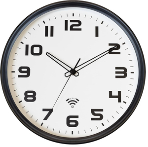 Modern Decorative Plastic <b>Silver</b> Frame Quartz Needle Wall <b>Clock</b> with Traditional Design Silent Sweep Movement Round 12 Inch - Product Image 1