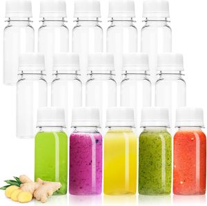 Mini bouteilles en plastique PET vides de 60 ml (2 oz), 100 ml (3 oz), 120 ml (4 oz) pour jus, boissons énergisantes et shots de gingembre avec bouchons - Product Image 1