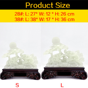 Coppia di ornamenti di <span class=keywords><strong>elefante</strong></span> di giada incisi per soggiorno armadio per vino decorazione per sala d'ingresso - Product Image 2