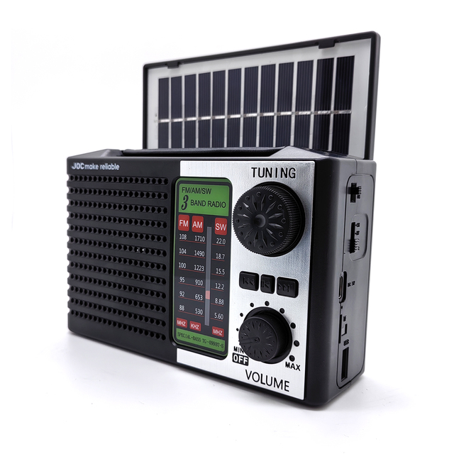 TG-099BT-S Portable High Quality Stereo Woofer FM/SW/AM Radio with Loud Sound Torch BT Solar Panel Charging Speakers TF/USB