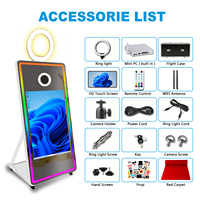 Machine Photobooth Miroir Magique 65 pouces avec Écran Tactile 43 pouces et Caméra Selfie Numérique – Expédition Directe Usine
