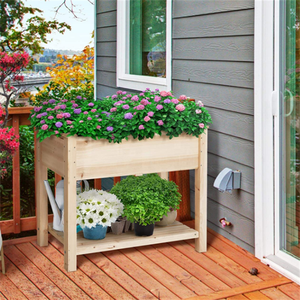 <span class=keywords><strong>Banc</strong></span> <span class=keywords><strong>de</strong></span> rempotage <span class=keywords><strong>de</strong></span> fleurs en bois imperméable à l'eau personnalisable <span class=keywords><strong>avec</strong></span> étagère pour la croissance des plantes <span class=keywords><strong>de</strong></span> <span class=keywords><strong>jardin</strong></span> suspendues directement en usine - Product Image 6