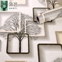 Papier peint mural 3D géométrique, tapisserie créative pour salon, motif carré, décoration murale, DIY bricolage, offre spéciale