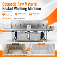 Machine à laver les boîtes de matières premières cosmétiques à stérilisation à l'eau chaude, équipement de nettoyage de paniers haute hygiène