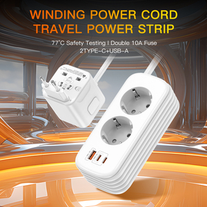 Presa elettrica universale USB da viaggio con presa multipla con soluzione di alimentazione All-in-One per viaggiatori - Product Image 2