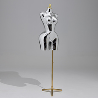 Mannequins féminins demi-corps grande taille CQ-1-D, plastique, couleurs électro-plaquées, mannequins haut de gamme dorés