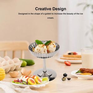 New Arrival Chic Stylish Premium 304 Stainless Steel Eco-Friendly American Style <b>Ice</b> Cream Bowl Standing Cup for <b>Ice</b> Cream Fruit - Product Image 3