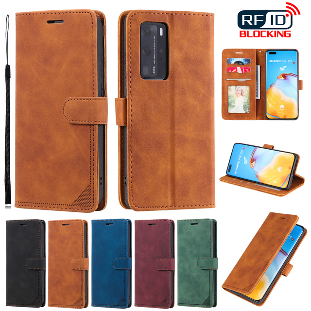 Anti-theft RFID Blocking Fashion Wallet Foldable Shockproof iPhone Mobile Phone Case with Card Slots