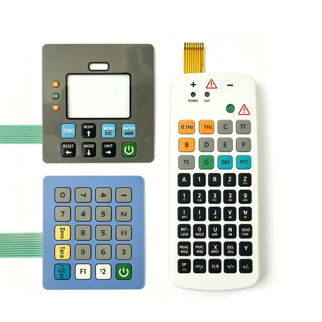 Factory Custom Design Silicone Rubber Membrane Keypad Embossed Buttons Glossy/Matt Finish for PCB (2.54mm Female/1mm ZIF