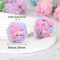 Nouvel Arrivage en Gros : Perles Fantaisie en Argile Céramique de 20 mm avec Strass en Forme de Fleur, Perles Espacées pour la Fabrication de Bijoux et Accessoires pour Stylos