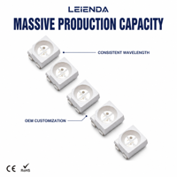 Diode LED verte 3528 à haute efficacité, angle de faisceau de 120 degrés, SMD, pour les panneaux de sortie d'urgence et les feux de signalisation extérieurs
