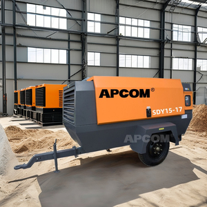 APCOM SDY15-17 15 M3/min 17 <strong>bar</strong> 160kw Portable Electrical Rotary Screw air Compressor Compressors Aircompressors with 2 Wheel - Product Image 3